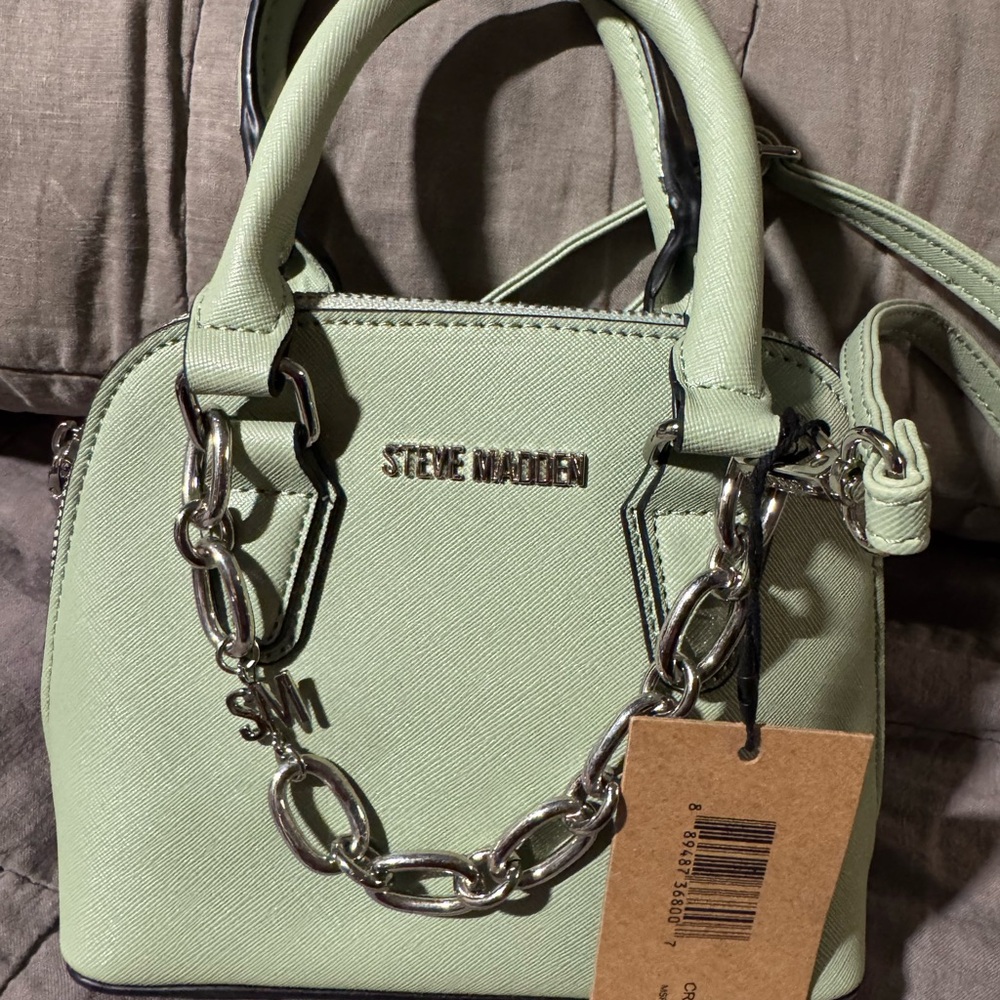 Steve Madden BFAITH Mint Mini Bag with Silver Chain